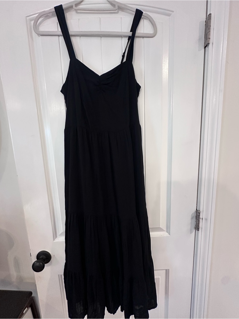 Impressions Black Tiered Maxi with Adjustable Straps